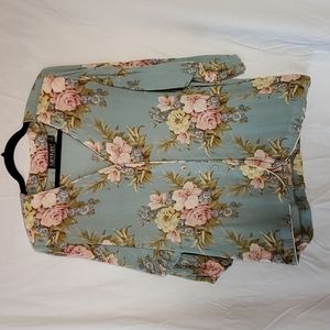 KarenKane Blouse Floral 14 pastel teal